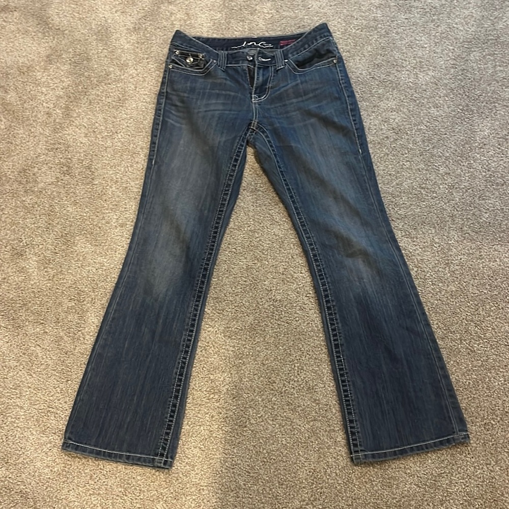Inc denim regular fit boot leg jeans WM6